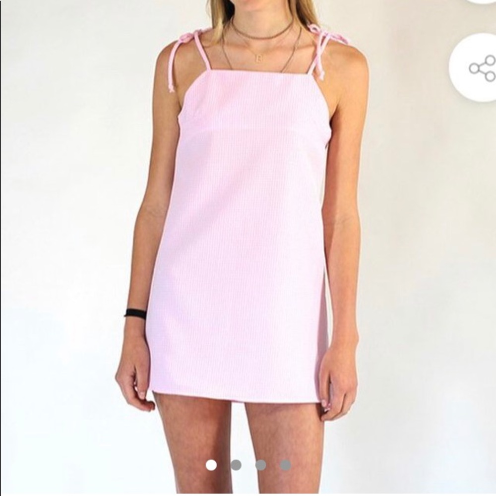 pink gingham dress